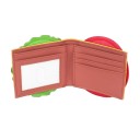 Portofel 3D în formă de hamburger 11,5 x 2,5 cm Portofel mini din piele artificială și poliester Accesoriu original 4