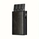 Portofel bărbaresc 10,2 x 7 x 2,5 cm Design pliabil cu buzunar cu fermoar Compartimente pentru carduri Piele artificială căptușeală din poliester 5