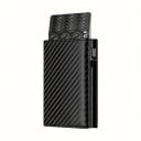 Portofel bărbaresc 10,2 x 7 x 2,5 cm Design pliabil cu buzunar cu fermoar Compartimente pentru carduri Piele artificială căptușeală 8