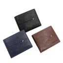 Portofel bărbaresc 12 x 1,8 x 9,5 cm Poliester și piele artificială Design compact pliabil pentru bancnote, carduri și acte 2