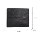 Portofel bărbaresc 12 x 1,8 x 9,5 cm Poliester și piele artificială Design compact pliabil pentru bancnote, carduri și acte 7