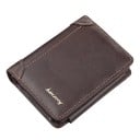 Portofel bărbați din PU 12 x 10 cm Portofel pentru carduri și documente cu buzunar pentru monede cu fermoar Accesoriu elegant 4