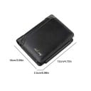 Portofel bărbați din PU 12 x 10 cm Portofel pentru carduri și documente cu buzunar pentru monede cu fermoar Accesoriu elegant 5