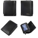 Portofel bărbați din PU 12 x 10 cm Portofel pentru carduri și documente cu buzunar pentru monede cu fermoar Accesoriu elegant 6