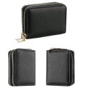 Portofel de damă 11,5 x 8,5 x 4 cm Două buzunare cu fermoar Suprafață cu model Piele din poliuretan Design compact pentru utilizare 2