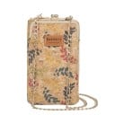 Portofel de damă crossbody din piele artificială cu lanț metalic de 60 cm Închidere cu ramă Suprafață cu aspect de plută 19 x 11 x 5 cm 2