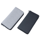Portofel lung pentru bărbați cu fermoar Mai multe compartimente pentru carduri și bancnote Piele sintetică din polivinil Accesoriu elegant 3
