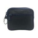 Portofel mini de călătorie pentru monede cu două compartimente cu fermoar Inel pentru chei Dimensiuni mici 10 x 7,5 x 4,5 cm În buzunar 7