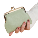 Portofel retro pentru femei 10 x 12 x 2,5 cm cu cataramă pentru monede, chei, carduri de debit și carduri de fidelitate, husă compactă 6