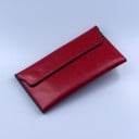 Portofel subțire pentru femei din piele naturală cu clapetă pliabilă Formă elegantă de poșetă Suprafață lucioasă Profil plat 2