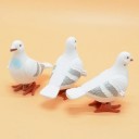 Porumbel cu mecanism de întoarcere, 10 cm, jucărie din plastic pentru copii, fără baterii, mișcare de săritură, motiv animal, versiune albă sau gri 3