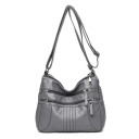 Poșetă crossbody pentru femei din piele PU Două buzunare frontale cu fermoar Curea ajustabilă Dimensiune 26 x 20 x 11 cm 4