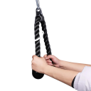Posilovací lano na triceps 70 cm pro kladku, otočná karabina 360° a robustní úchop pro triceps extension, face pulls a pull down 5