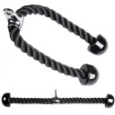 Posilovací lano na triceps 70 cm pro kladku, otočná karabina 360° a robustní úchop pro triceps extension, face pulls a pull down 7