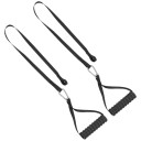Posilovací tyč s madly na kladku 55 cm + 2x extension popruhy 60,5 cm, lat pulldown nástavec s pěnovými úchyty pro silový trénink 5