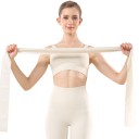 Posilovacia guma 200 x 15 cm hrúbka 0,55 mm silný odpor 11,3 kg béžový pás na posilňovanie a naťahovanie pre silový tréning a pilates doma 3
