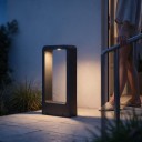 Poste LED exterior 15 W COB Blanco frío 6000 K 40 cm Aluminio AC 85–265 V Negro Luz de jardín impermeable para césped y villa 4