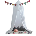 Postelový baldachýn závěsná síť nad postel výška 2,75 m průměr 65 cm polyester bavlna pro ložnici dětský pokoj dekorace 3