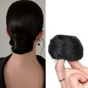 Postiço sintético para coque com elástico para cabelo para espessamento de penteado, fixação elástica para penteado rápido e uso diário 3