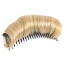 Postiço sintético para volume de cabelo com presilha de pente, cabelo sintético para um aspeto natural, estilização de penteado e levantamento de cabelo 4