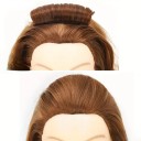 Postiço sintético para volume de cabelo com presilha de pente, cabelo sintético para um aspeto natural, estilização de penteado e levantamento de cabelo 8
