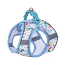 Postroj pro psy s květinovým potiskem Obvod hrudníku 35-40 cm pro psy o hmotnosti 3-4,5 kg Vestový střih se zapínáním na zádech 1