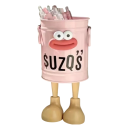 Pot à stylos 9x8 cm avec motifs de dessins animés Organiseur de bureau simple Boîte de rangement pour ustensiles d’écriture pour le bureau 3