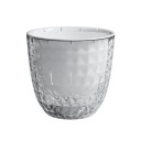 Pot de fleurs décoratif à double couche auto-arrosant 11 x 11 x 6 cm Pot en plastique transparent avec absorption d'eau Réservoir d'eau 5