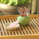 Pot de fleurs en céramique avec soucoupe 3