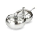 Pot en acier inoxydable pour sucre avec cuillère 3