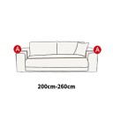 Potah na čtyřmístnou pohovku s elastickým páskem pro rozměr 200 až 260 cm z pružné žebrované tkaniny pratelný v pračce odolný proti prachu 7