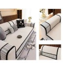 Potah na pohovku s kontrastným lemem Žinylkový kepr 90 x 240 cm Protiskluzový pre všetky ročné obdobia na gauč i sedačku do obývacej izby 9