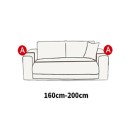 Potah na trojmístnou pohovku elastický s gumovým páskem 160-200 cm vysoká elasticita a ochrana proti prachu pratelný v pračce na sedačku 7