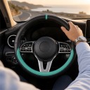 Potah na volant 37 až 38 cm z mikrovláknovej kože s farebnou spodnou časťou a stredovou značkou Prodyšný a protisklzový 2