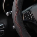 Potah na volant 37 až 38 cm z umělé kůže s plastickými úchopy a barevným prošitím Bez kroužku Pro kulatý i D volant 9