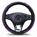 Potah na volant bez vnitřního kroužku 37 až 38 cm Umělá kůže s karbonovou texturou Pružný pro kulaté i D volanty 12