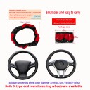Potah na volant bez vnútorného krúžku 37 až 38 cm Umelá koža s karbonovou textúrou Pružný pre okrúhle aj D volanty 7