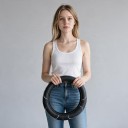 Potah na volant bez vnútorného krúžku 37 až 38 cm z PU kože s kockovaným vzorom a farebným lemom pre okrúhly aj D volant 6