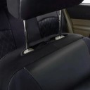 Potahy na predné sedadlá auta 4 ks Univerzálne prešívané autopotahy z umelej kože s PE penou a potahy opierok hlavy 5
