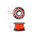 Potápačský naviják KEEP DIVING S dvojitým nerezovým háčikom 15 m šnúry 60 x 42 mm Hliník a polyester Pre potápanie v tme a jaskyniach 4