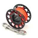 Potápačský naviják KEEP DIVING S dvojitým nerezovým háčikom 30 m šnúry 70 x 42 mm Hliník a polyester Pre potápanie v tme a jaskyniach 9