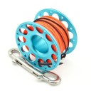 Potápačský naviják KEEP DIVING S dvojitým nerezovým háčikom 30 m šnúry 70 x 42 mm Hliník a polyester Pre potápanie v tme a jaskyniach 11