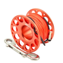 Potápačský naviják KEEP DIVING S dvojitým nerezovým háčikom 30 m šnúry 70 x 42 mm Hliník a polyester Pre potápanie v tme a jaskyniach 13