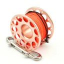 Potápačský naviják KEEP DIVING S dvojitým nerezovým háčikom 30 m šnúry 70 x 42 mm Hliník a polyester Pre potápanie v tme a jaskyniach 8