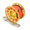 Potápačský naviják KEEP DIVING S dvojitým nerezovým háčikom 30 m šnúry 70 x 42 mm Hliník a polyester Pre potápanie v tme a jaskyniach 12