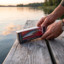 Potápivý wobler minnow 11 cm Umělá nástraha s 3D očima a dvěma trojháčky ABS Na přívlač candáta štiky a okouna 5