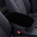 Potcovă pe suportul de cot pentru mașină 29 x 19,5 cm Potcovă neagră din pluș călduros din blană artificială de iepure Potcovă moale și pufoasă 1