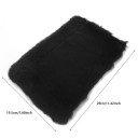Potcovă pe suportul de cot pentru mașină 29 x 19,5 cm Potcovă neagră din pluș călduros din blană artificială de iepure Potcovă moale și pufoasă 2
