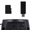 Potente Coluna Bluetooth 5.0 Portátil com Subwoofer Luzes LED Leitor MP3 Modo TWS Som 3D USB TF Bass Pulsante Exterior 3W 4