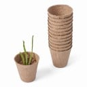 Pots en tourbe pour semis, biodégradables, 8 cm, 40 pcs, en pulpe, marron, pour la germination des graines et le repiquage au jardin 4
